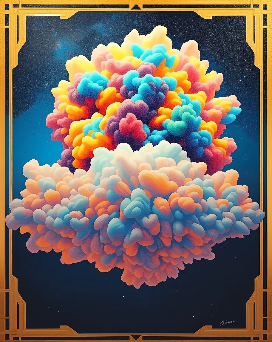 A cosmic colored cloud - Free AI Photo Generator - starryai