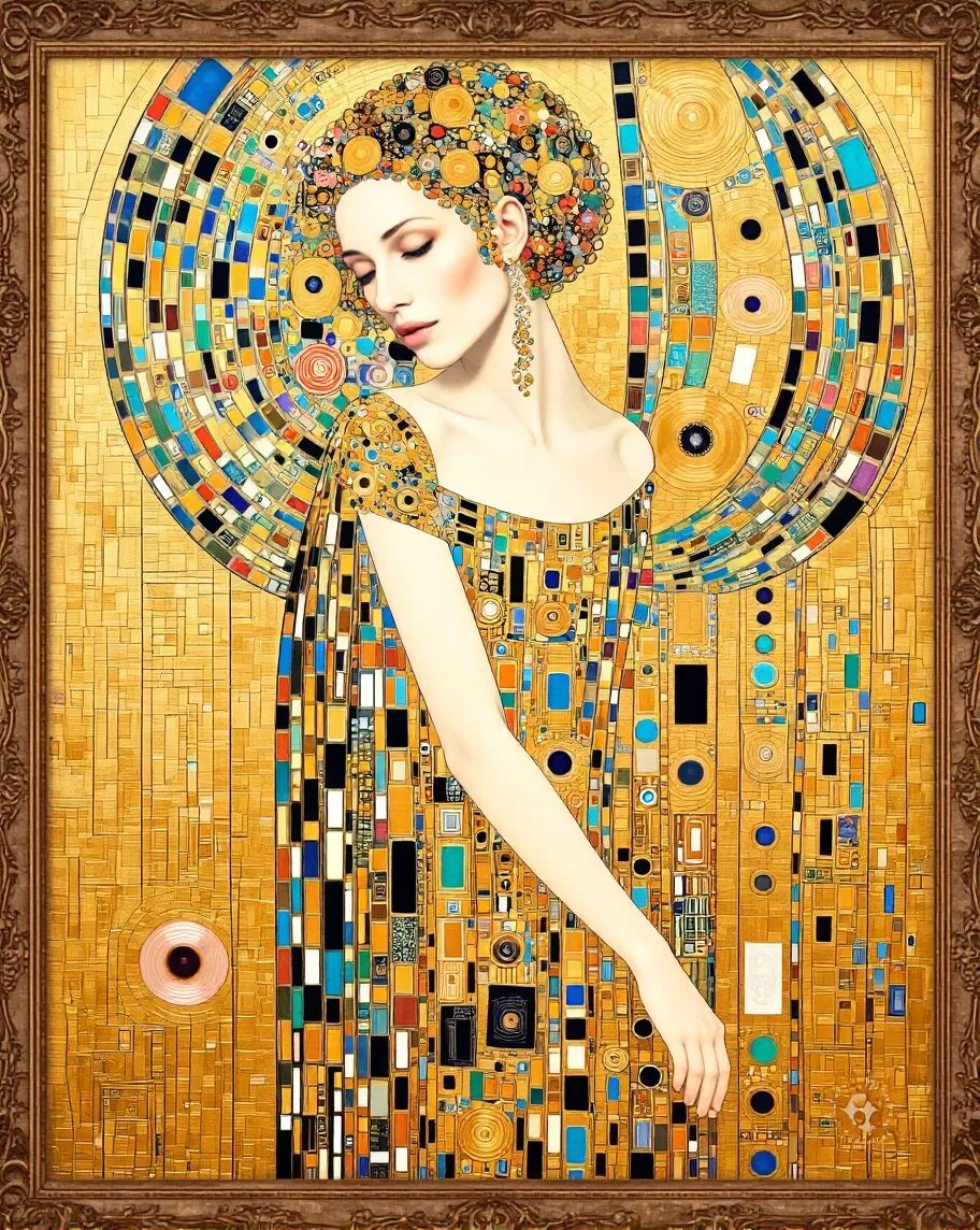 Art noveau artistic Gustav Klimt - Free AI Photo Generator - starryai