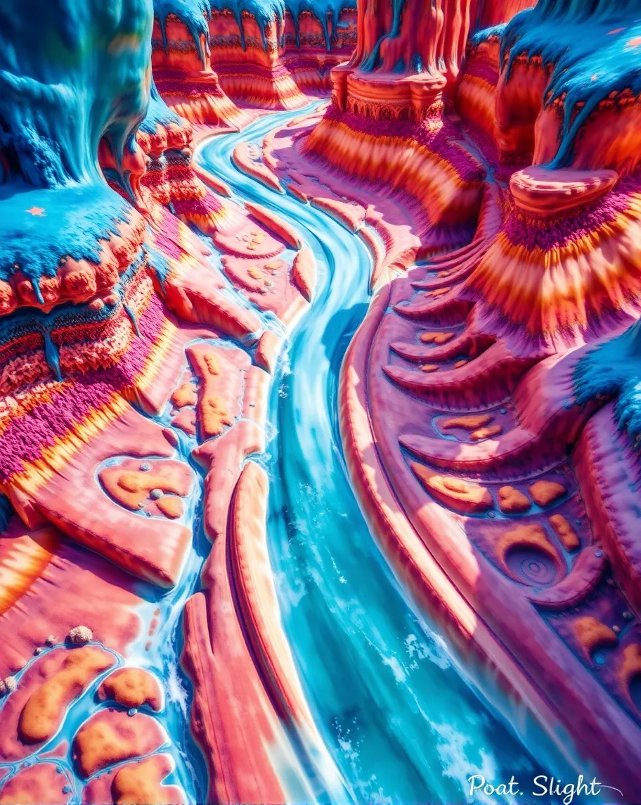A beautiful flowing river that up - Free AI Photo Generator - starryai