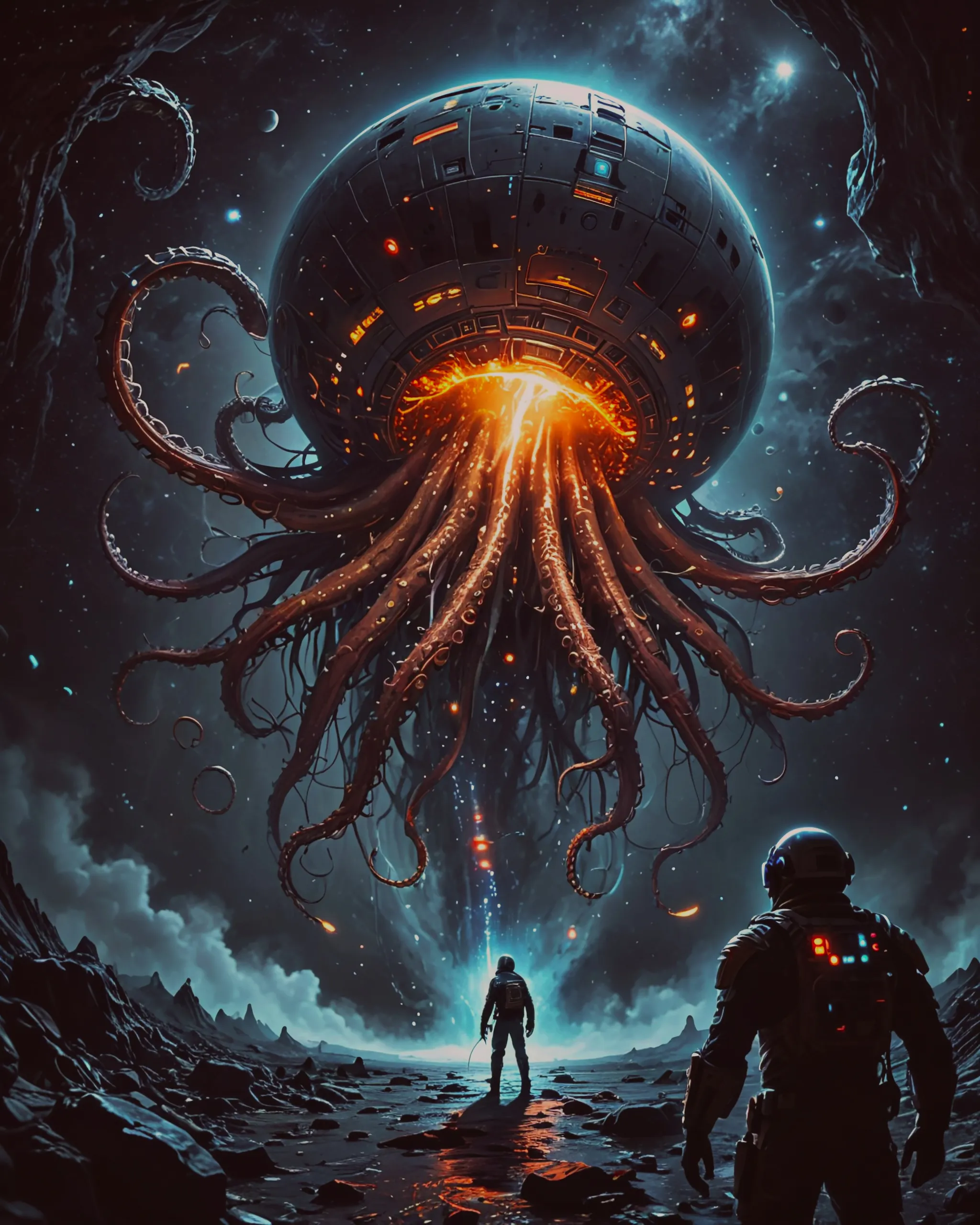 Scary creature space - Free AI Photo Generator - starryai