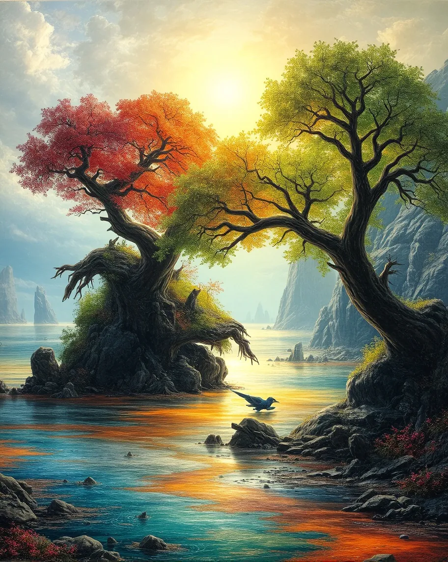 Enter Brush Realm, where reality - Free AI Photo Generator - starryai