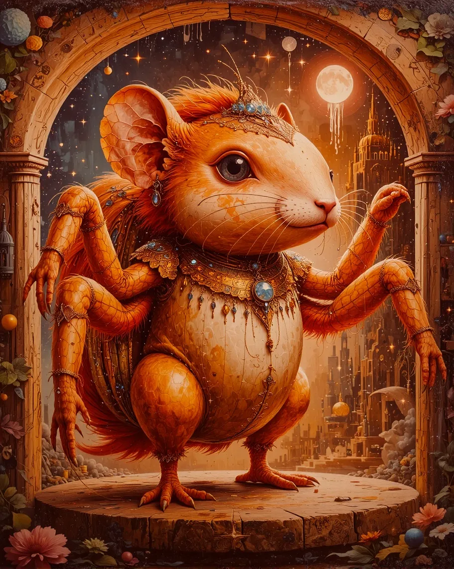 Spider Samstr A spider hamster hybrid - AI Photo Generator - starryai