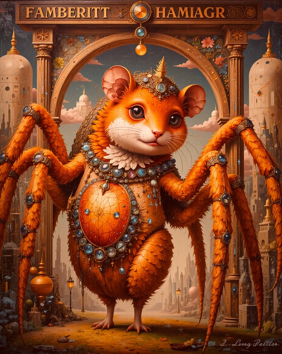 Spider Samstr A spider hamster hybrid - Free AI Photo Generator - starryai