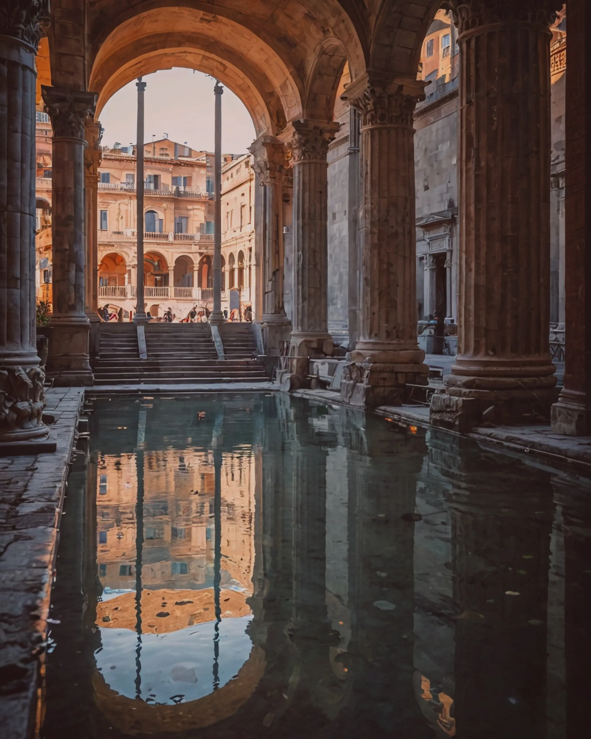 Ancient Roman swimming pool - Free AI Photo Generator - starryai