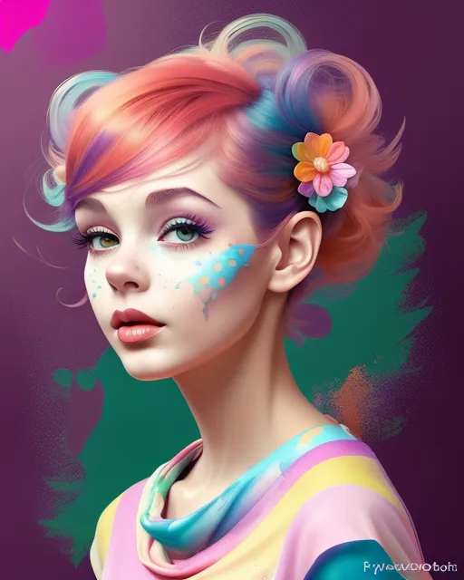 create stylized portrait acrylic - Free AI Photo Generator - starryai