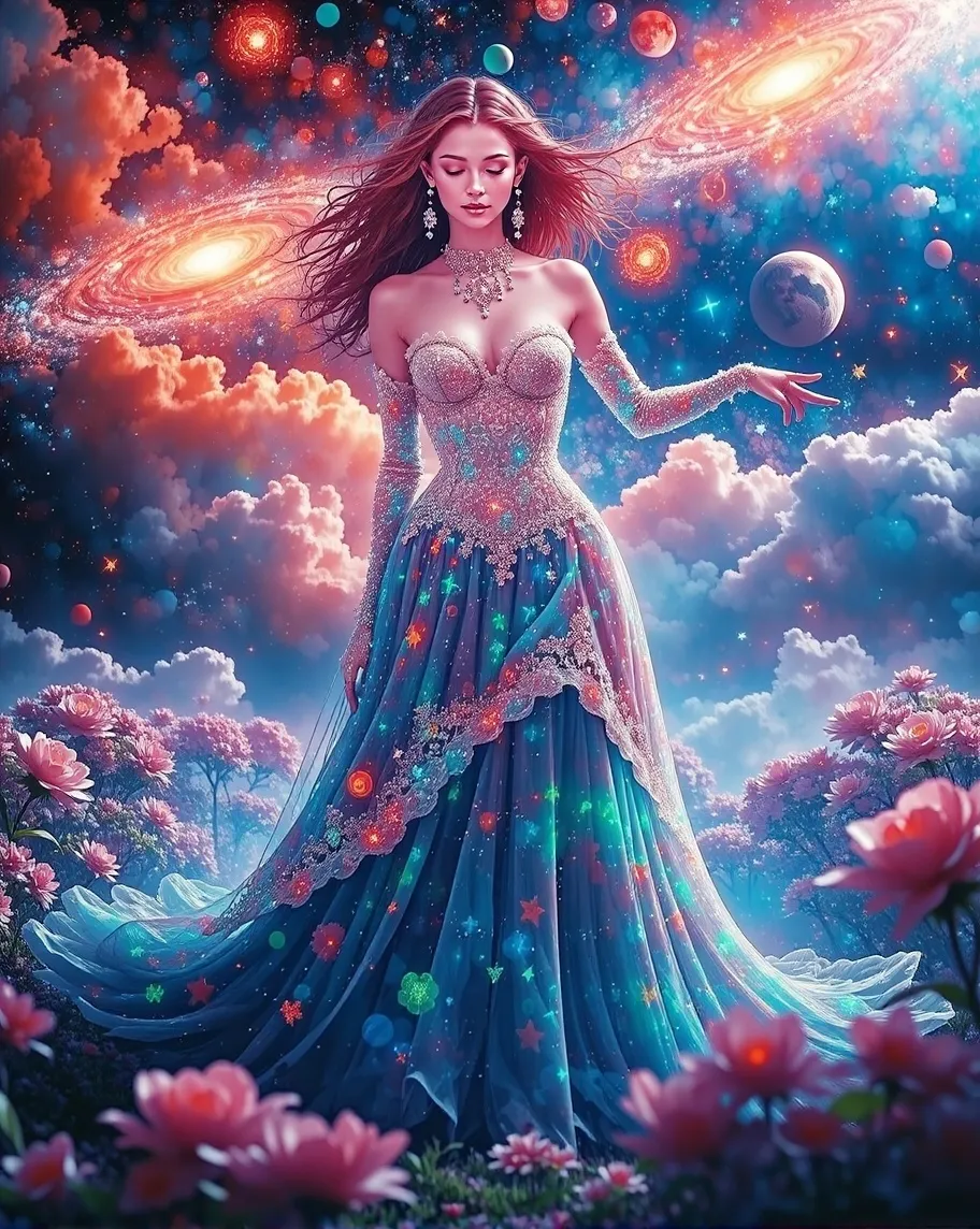 whole galaxy surrounding this - Free AI Photo Generator - starryai