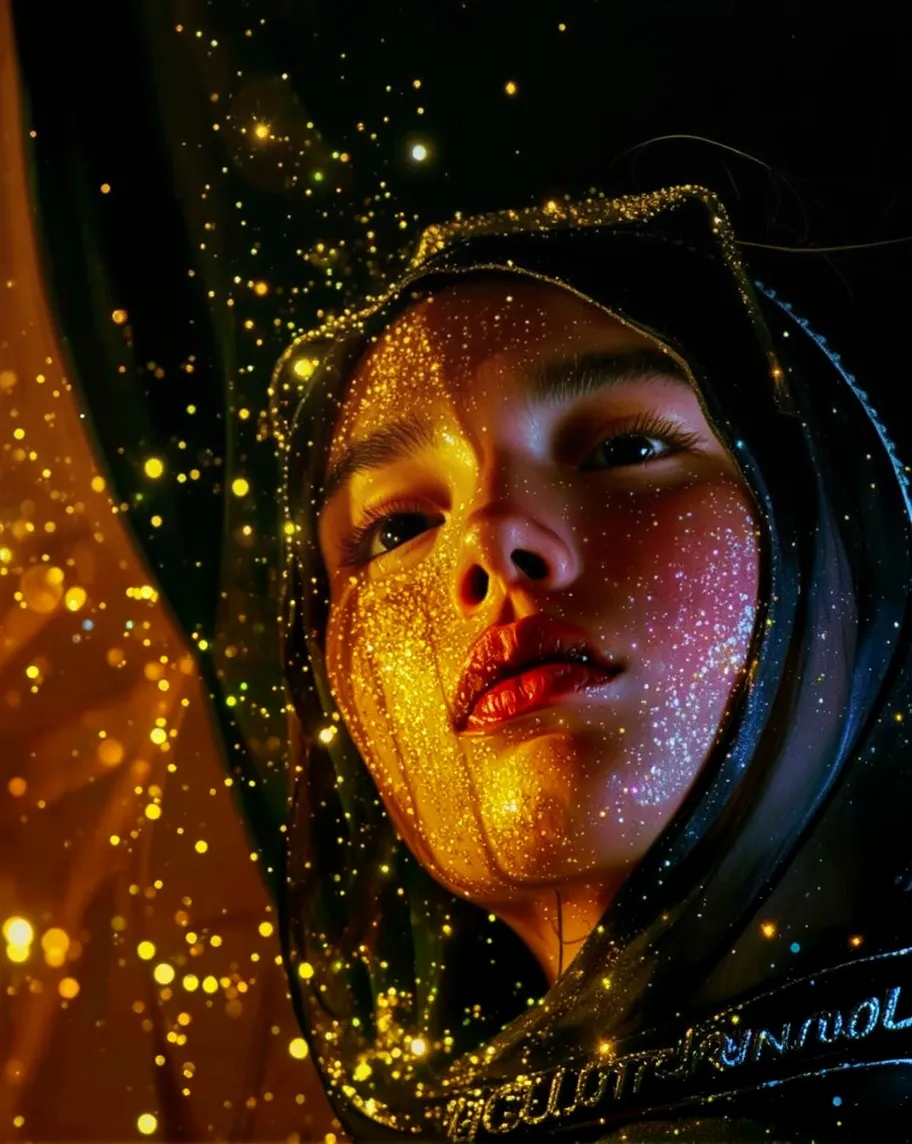 A young woman yellow eyes, full - Free AI Photo Generator - starryai