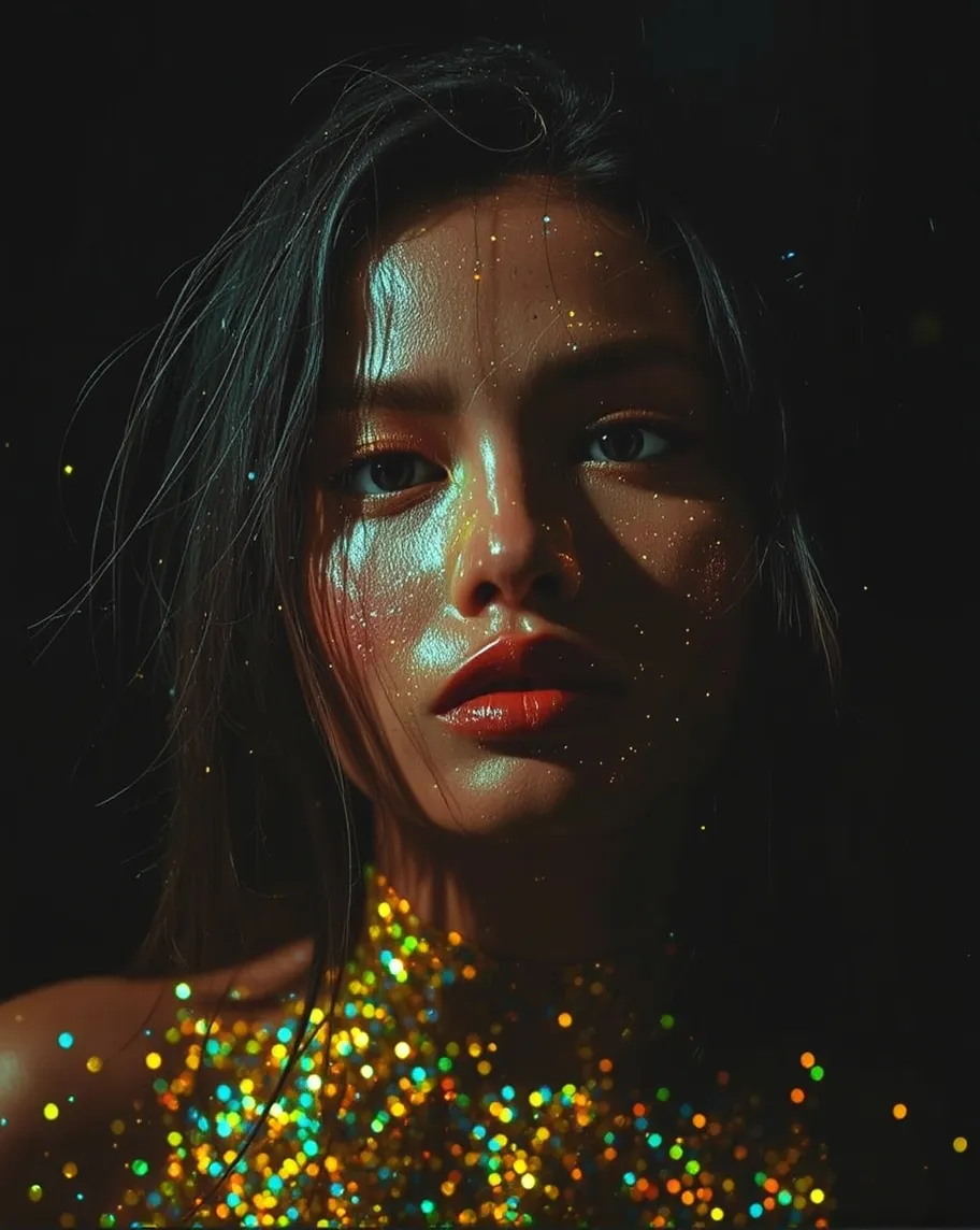 A young woman yellow eyes, full - Free AI Photo Generator - starryai