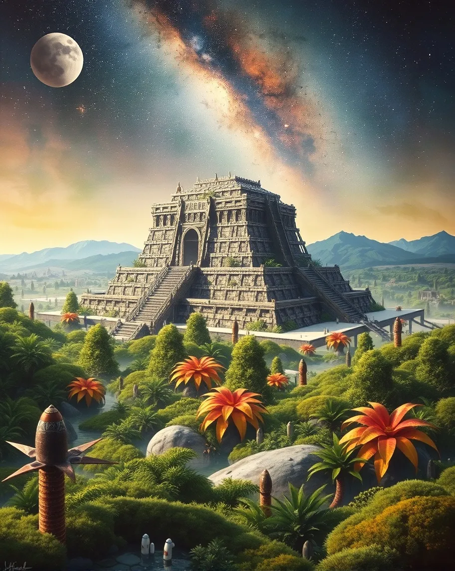 A painting alien world - Free AI Photo Generator - starryai