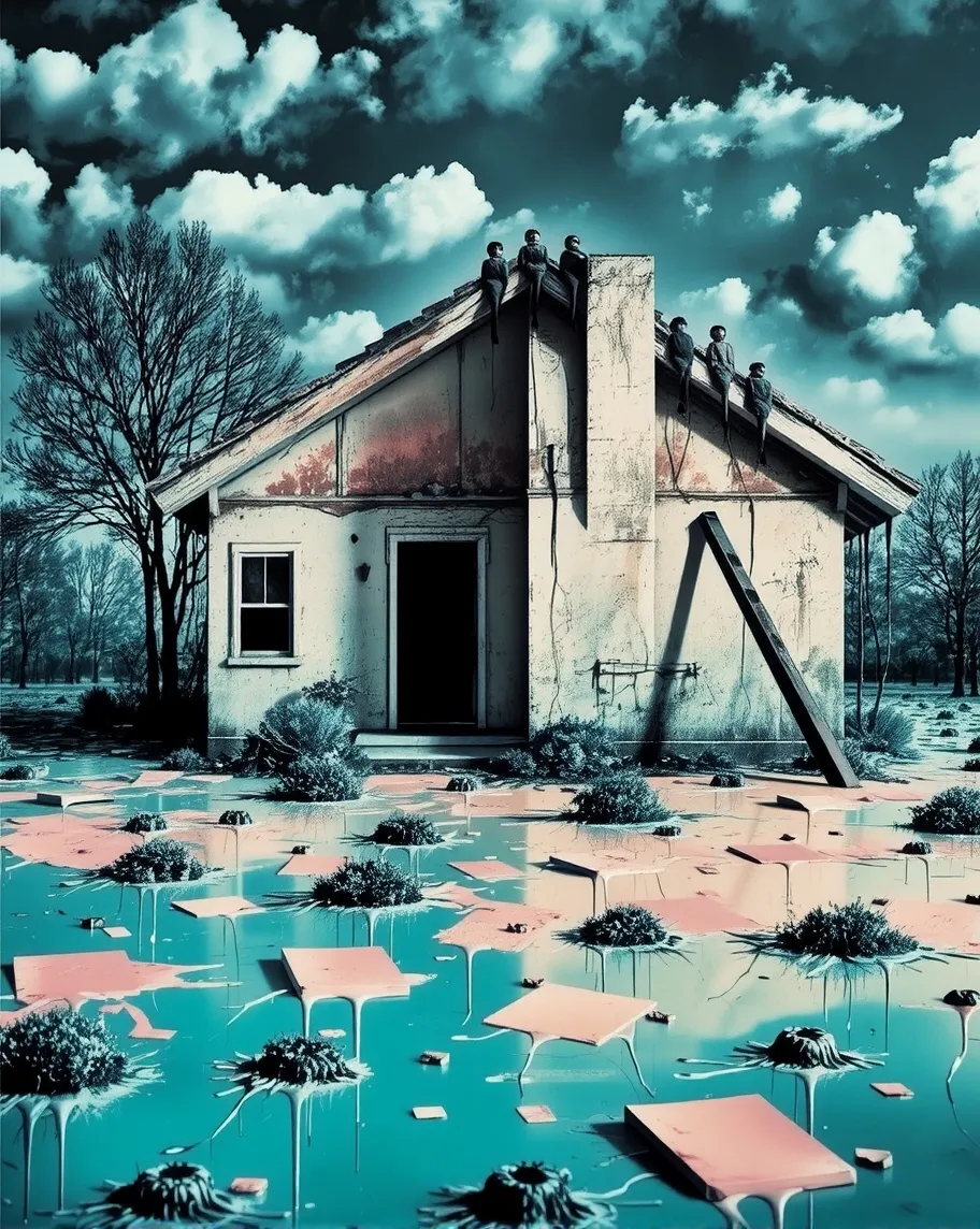 Abandoned house. Run down. paint - Free AI Photo Generator - starryai