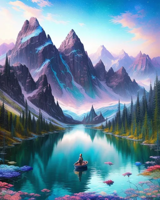 mystic mountains - Free AI Photo Generator - starryai