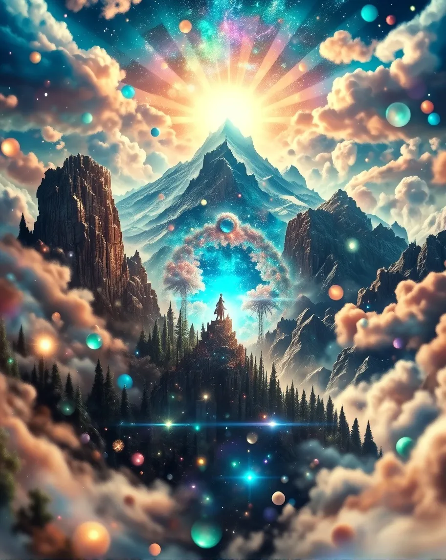 Mystical mountain photorealism, - Free AI Photo Generator - starryai