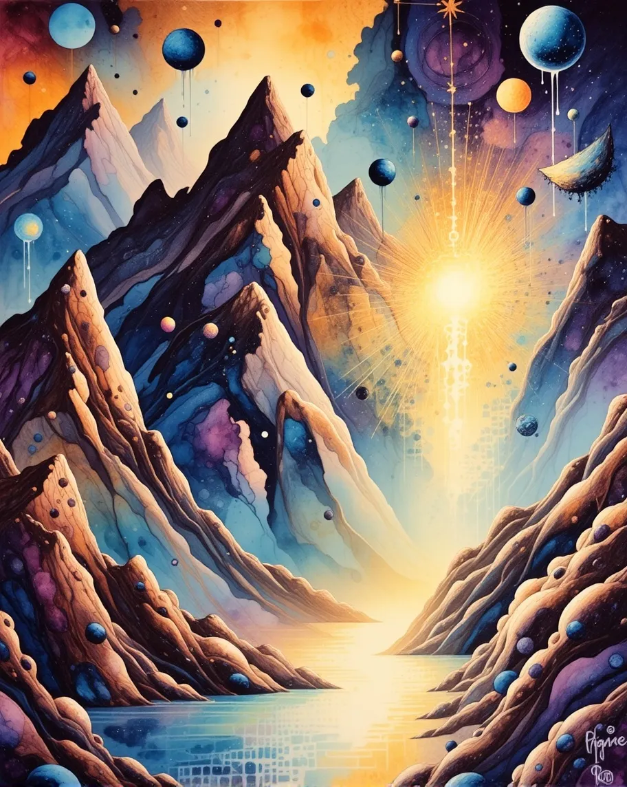 Mysterious mountains - Free AI Photo Generator - starryai