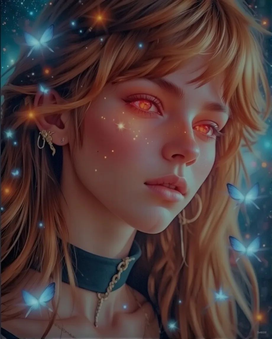 A beautiful portrait a supermodel - Free AI Photo Generator - starryai