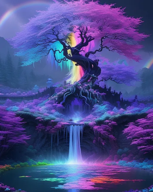 Create a dramatic waterfall it - Free AI Photo Generator - starryai