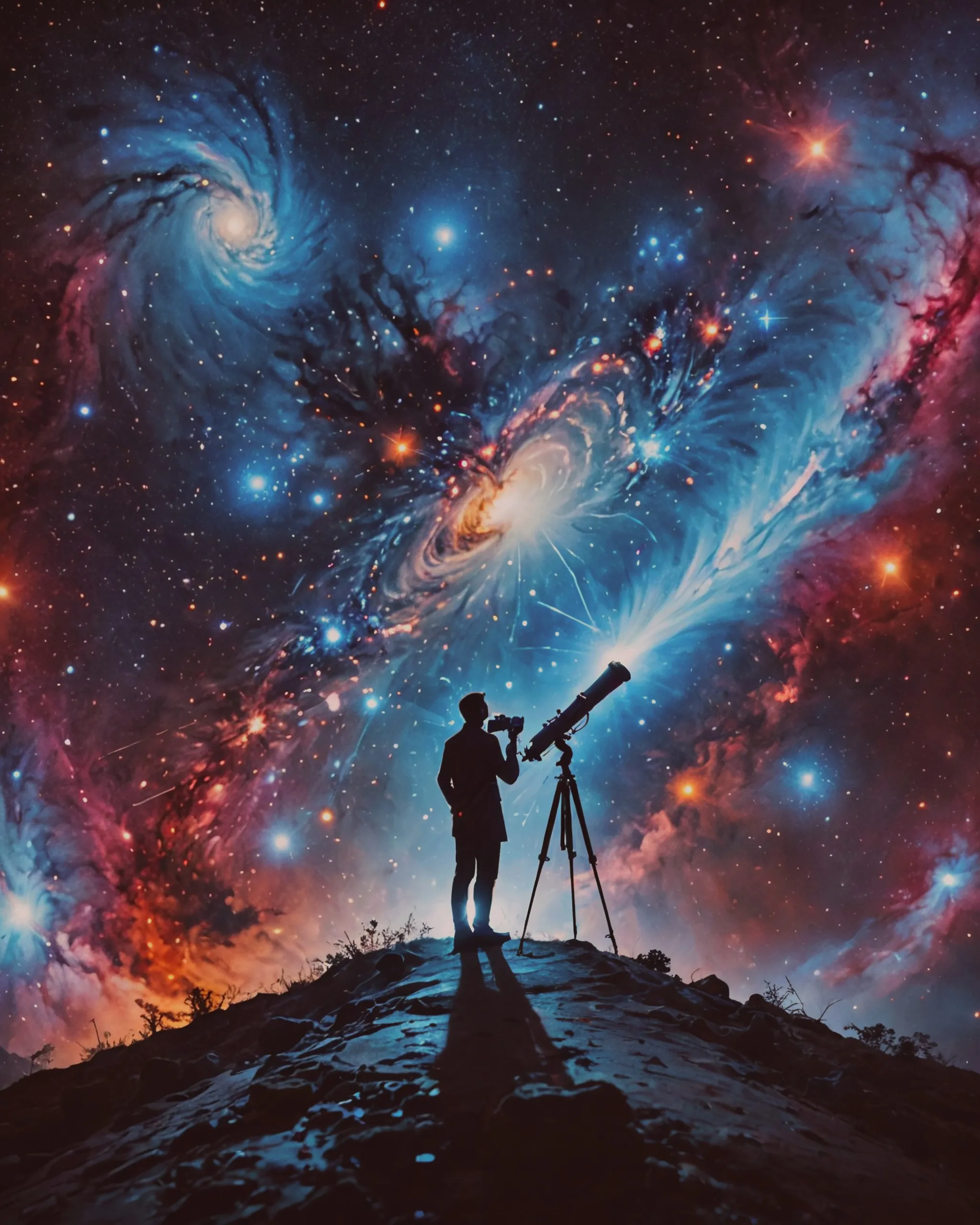 Gaze telescope galaxies - Free AI Photo Generator - starryai