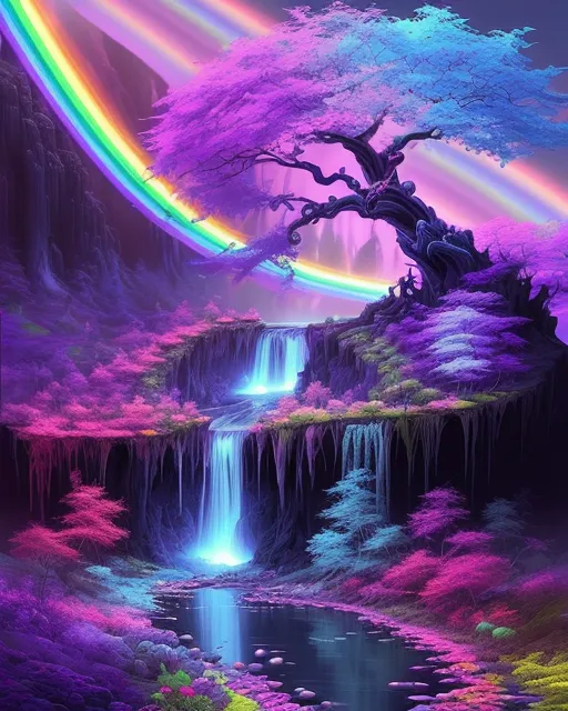 Create a dramatic waterfall it - Free AI Photo Generator - starryai