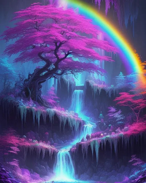 Create a dramatic waterfall it - Free AI Photo Generator - starryai
