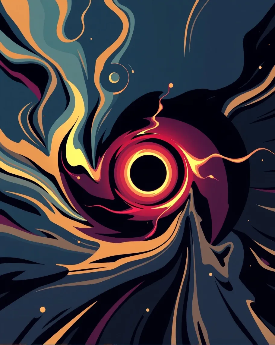 A stylized, abstract a black a - Free AI Photo Generator - starryai