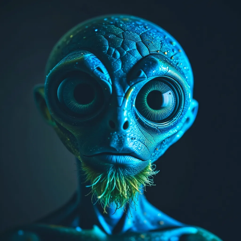Blue Alien - Free AI Photo Generator - starryai