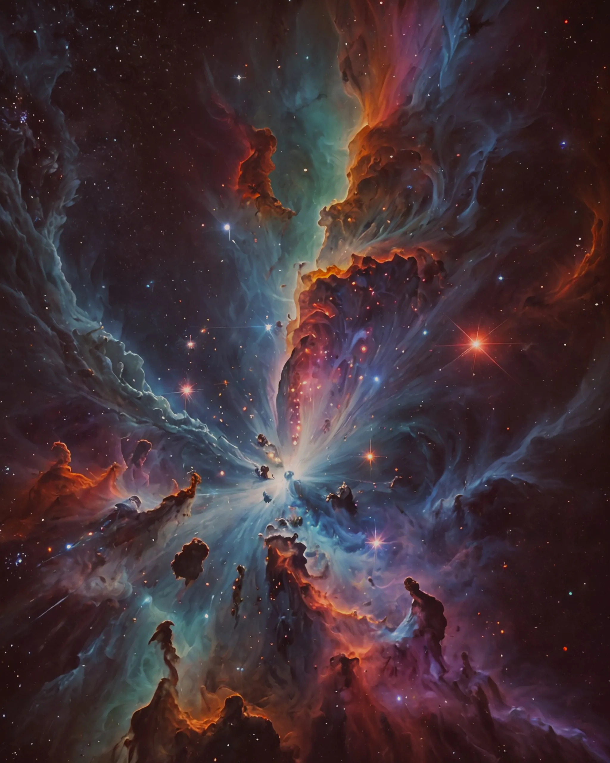 Polychromatic nebula - Free AI Photo Generator - starryai