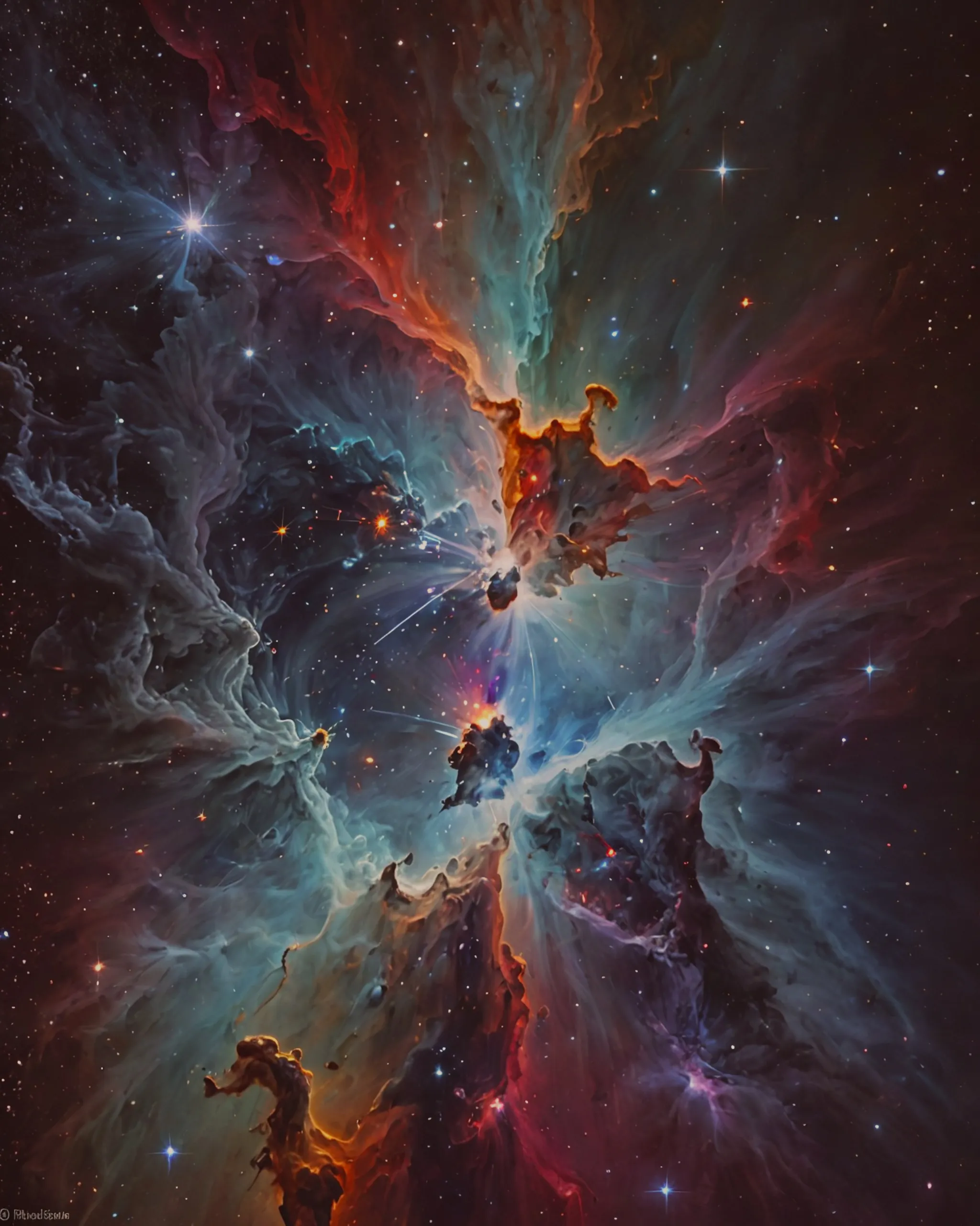 Polychromatic nebula - Free AI Photo Generator - starryai