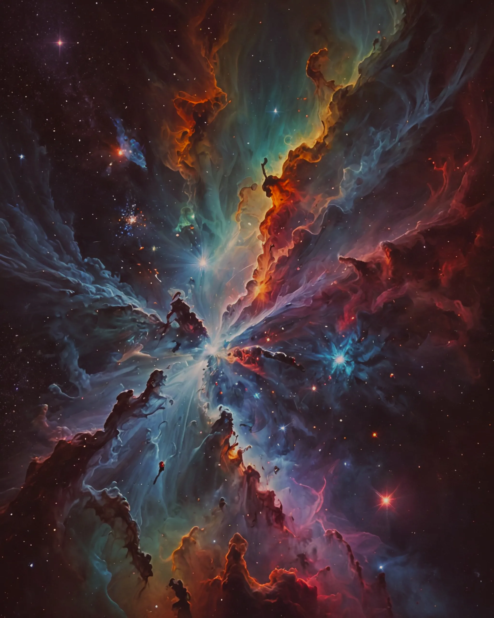 Polychromatic nebula - Free AI Photo Generator - starryai