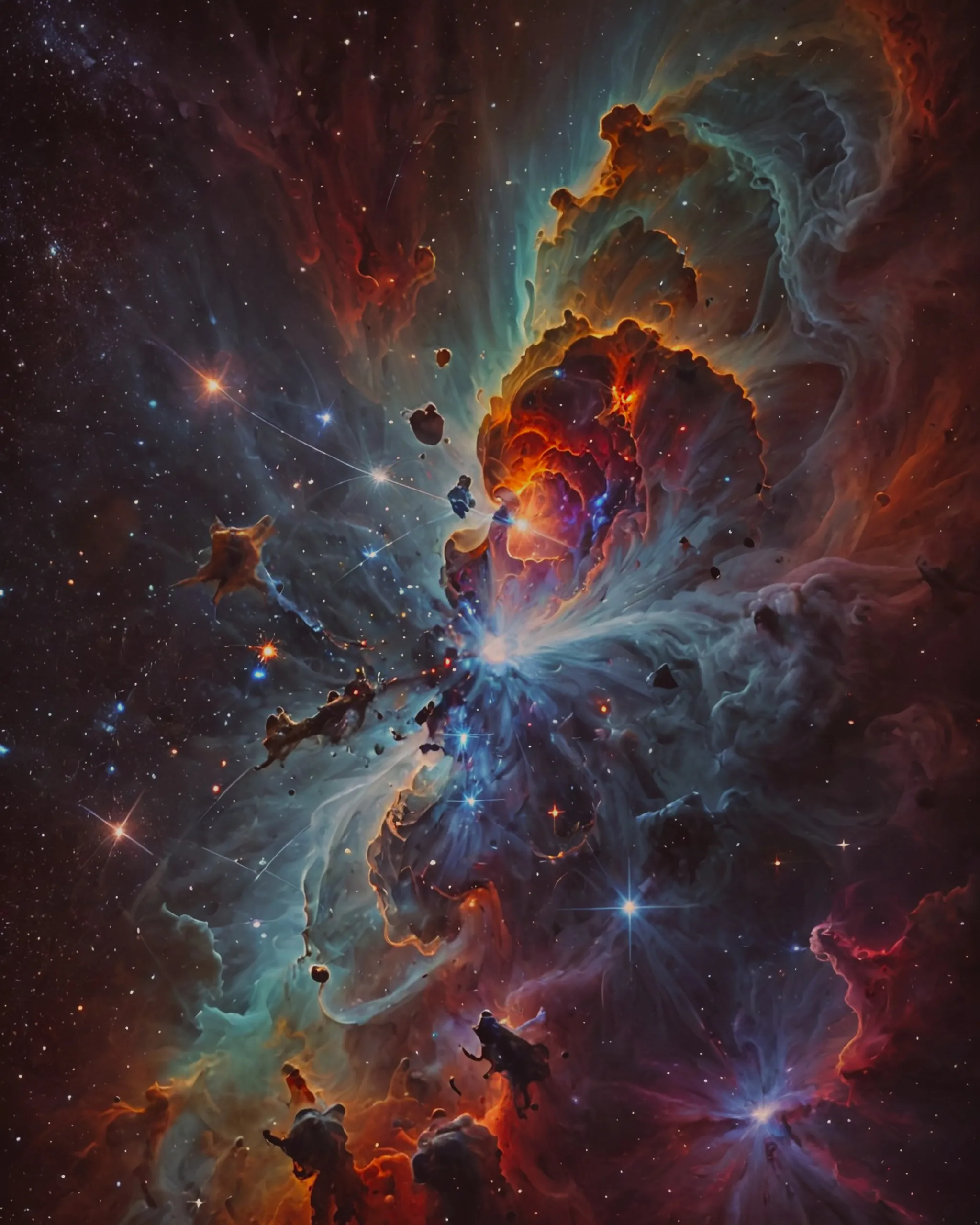 Polychromatic nebula - Free AI Photo Generator - starryai