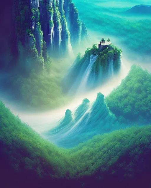 ethereal, otherworldly landscape - Free AI Photo Generator - starryai