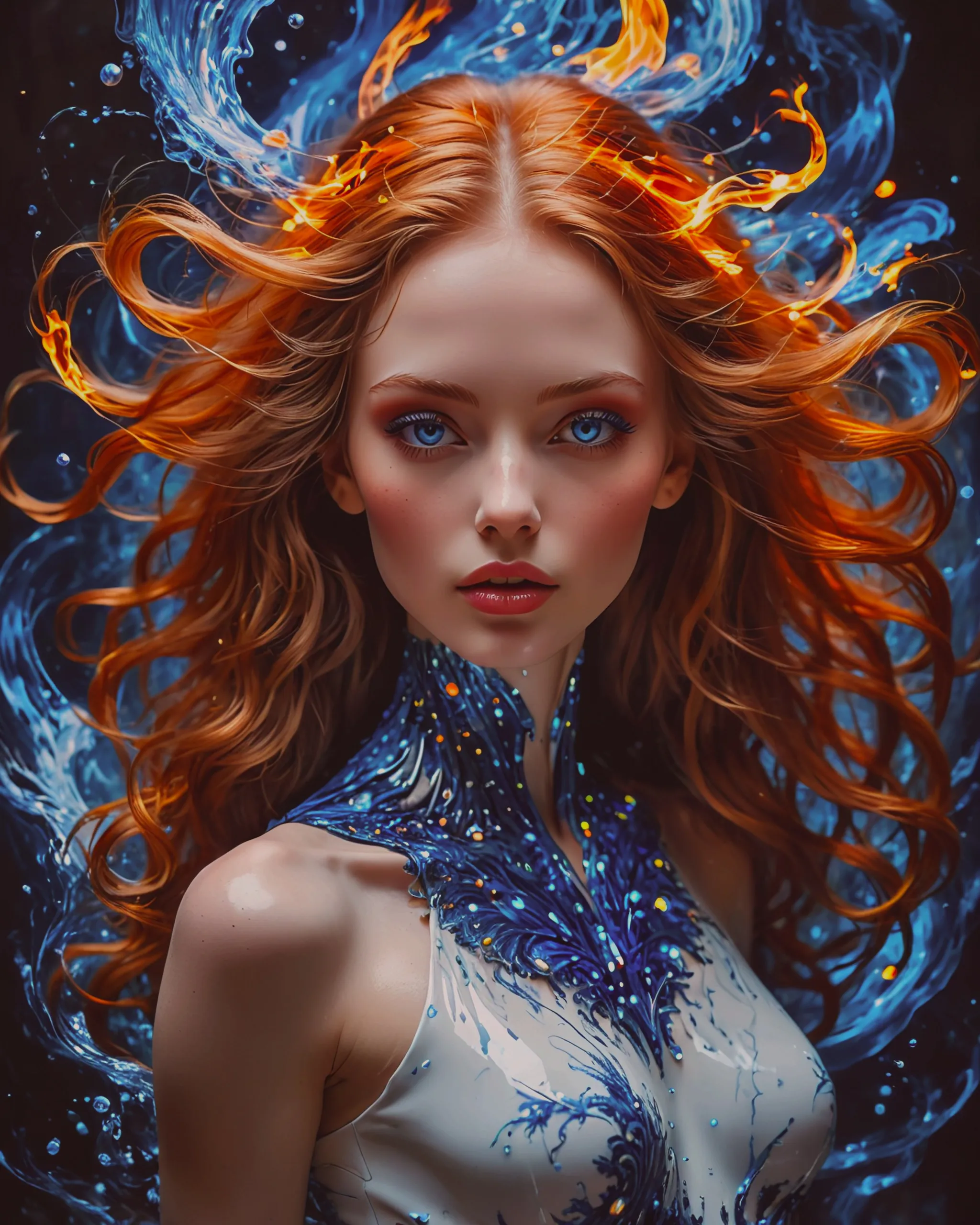 a fantastical realm vivid a woman - Free AI Photo Generator - starryai