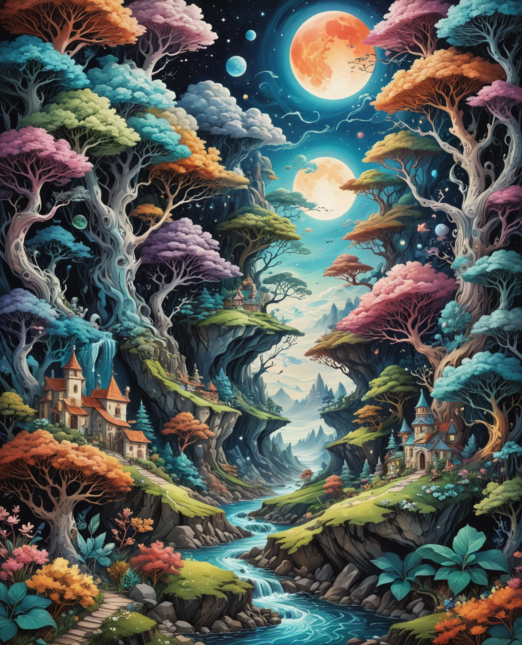 Whimsical universes, dreamlike - Free AI Photo Generator - starryai