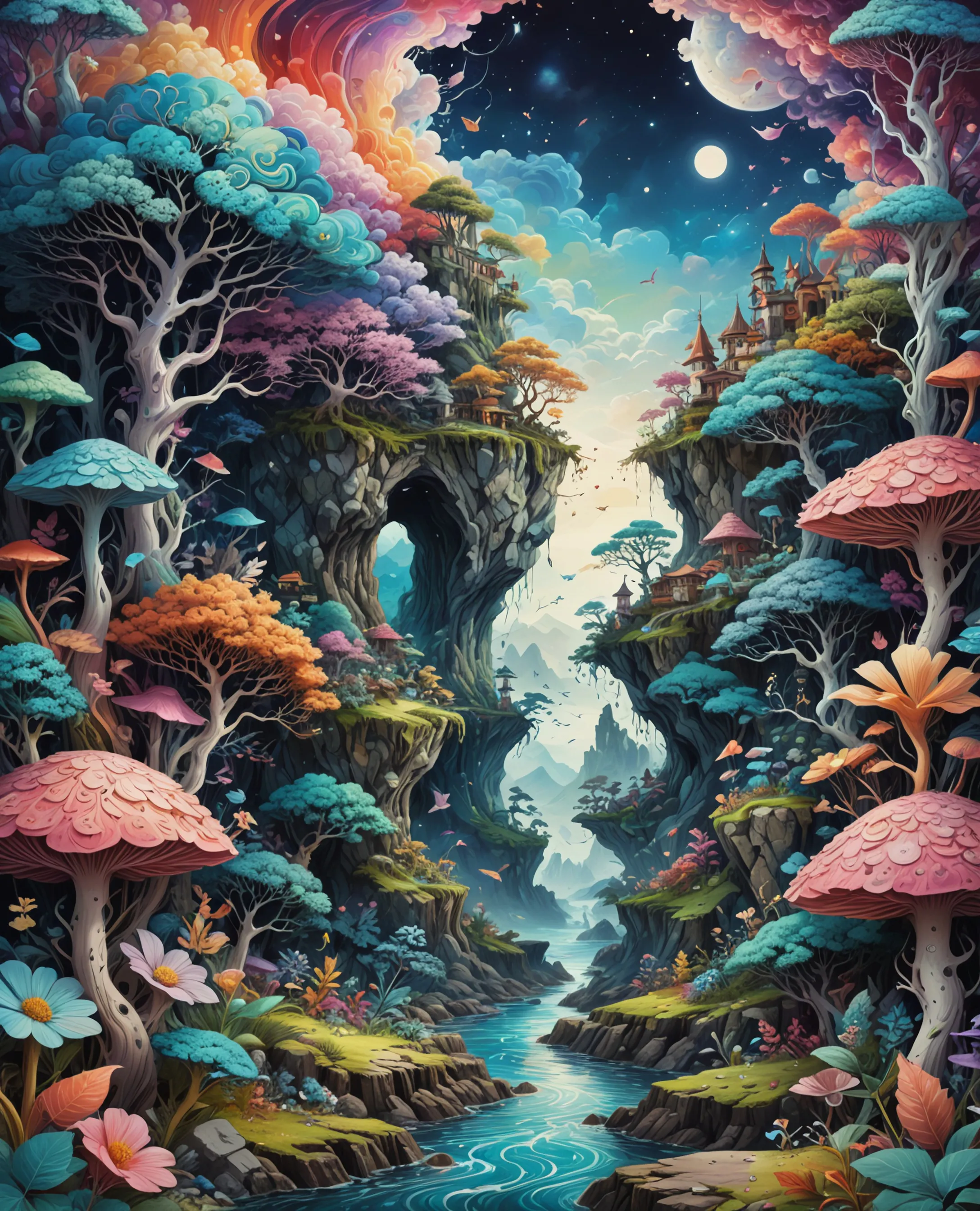 Whimsical universes, dreamlike - Free AI Photo Generator - starryai