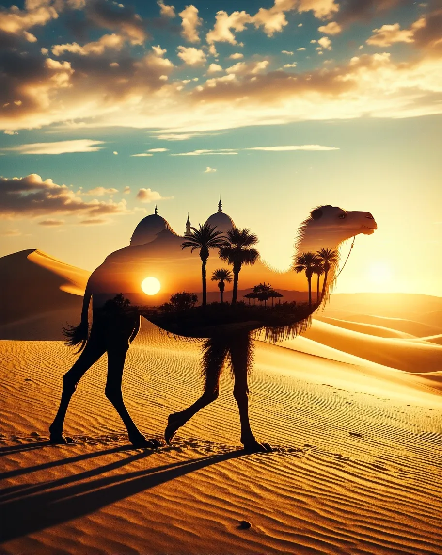Desert Camel - Free AI Photo Generator - starryai