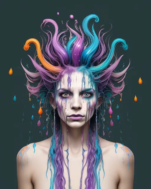 Illustrate a series portraits a - Free AI Photo Generator - starryai