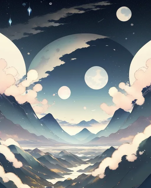 A rolling plains landscape a sky, - Free AI Photo Generator - starryai