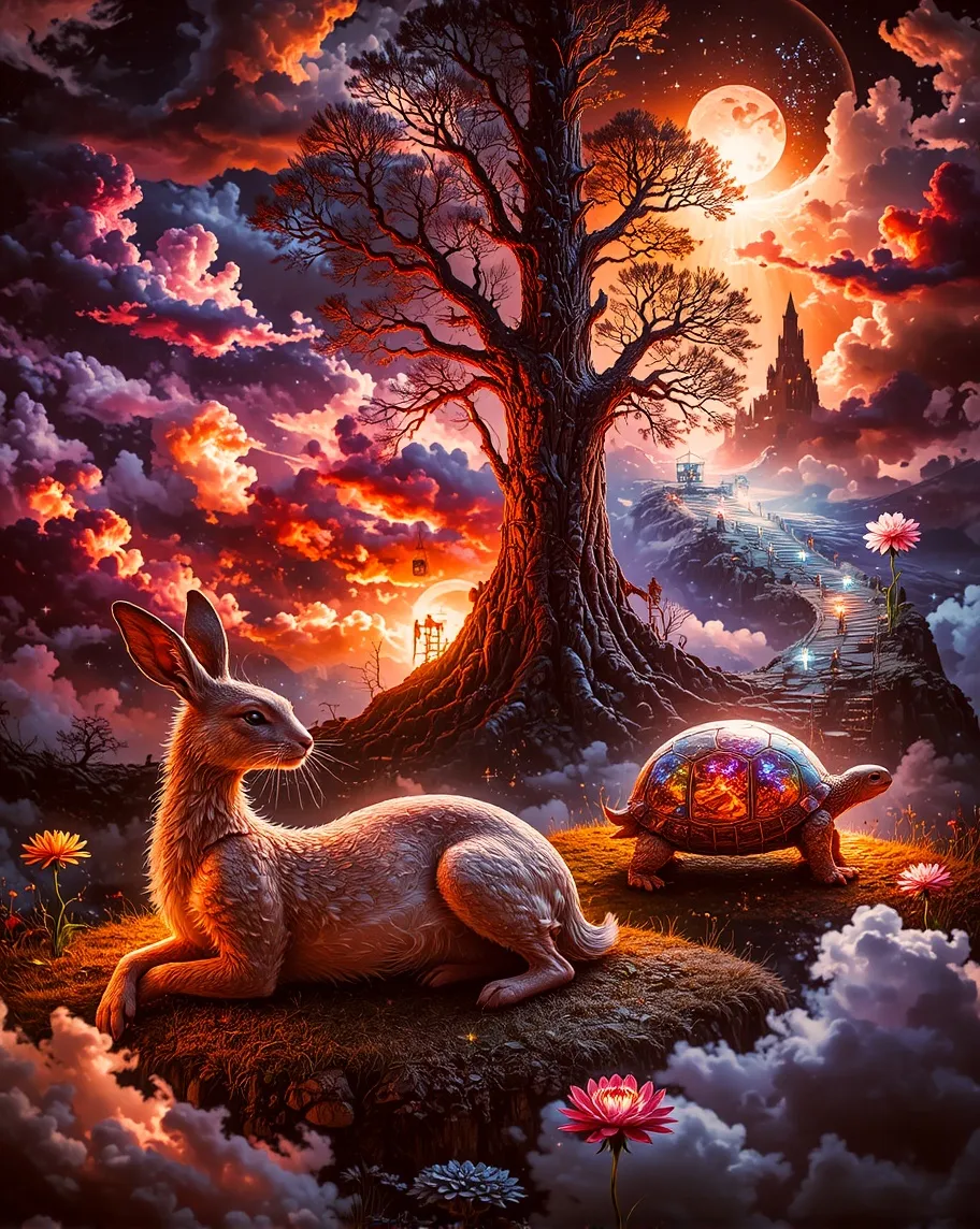 a magical glade beneath a sky a - Free AI Photo Generator - starryai