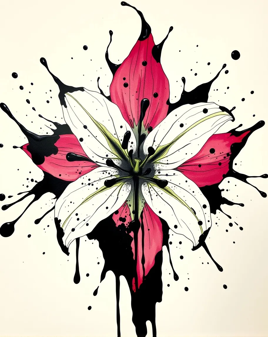 Slaughterized Ink Splattered ink that looks like - Free AI Photo Generator - starryai