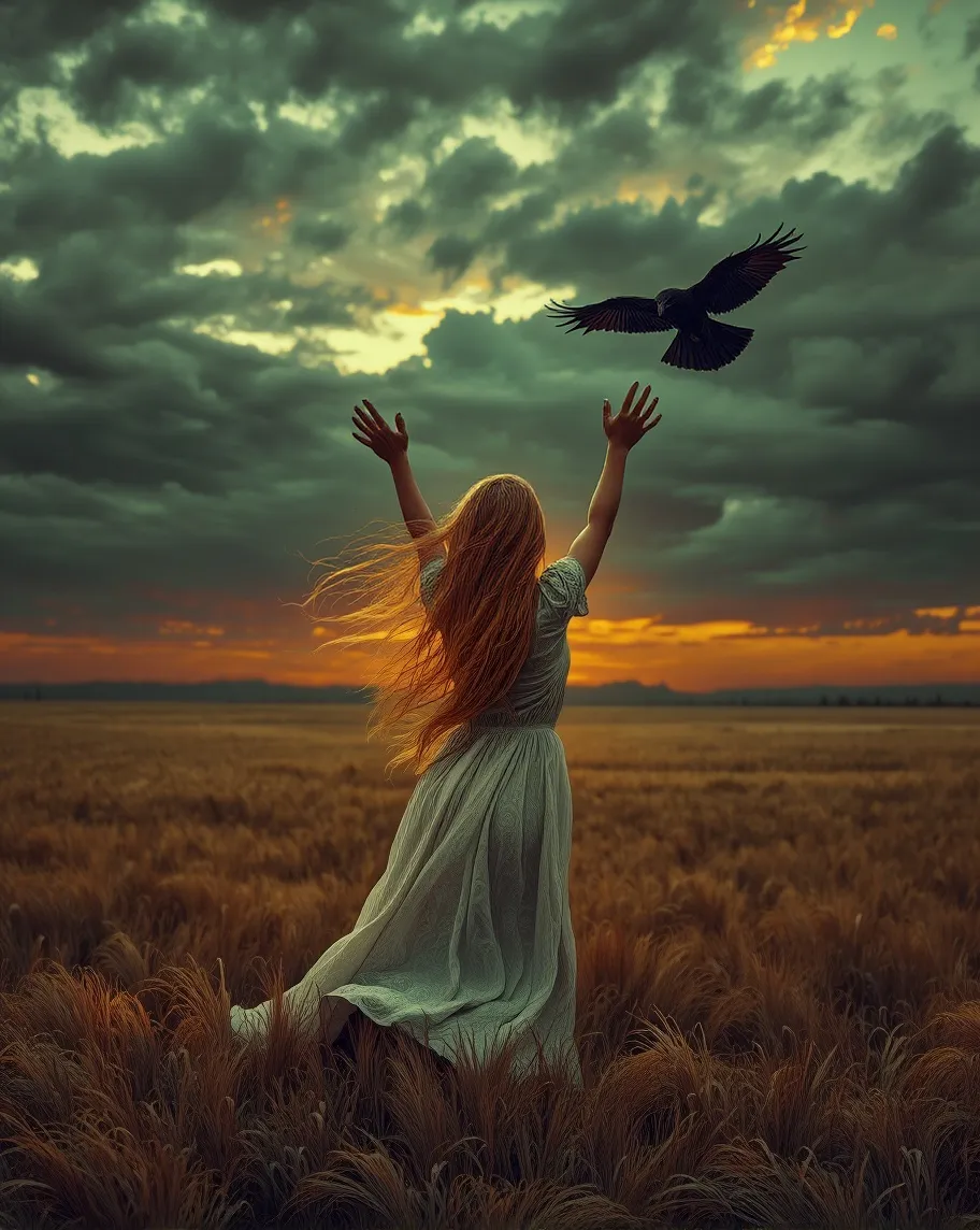 ((beautiful woman long flowing - Free AI Photo Generator - starryai