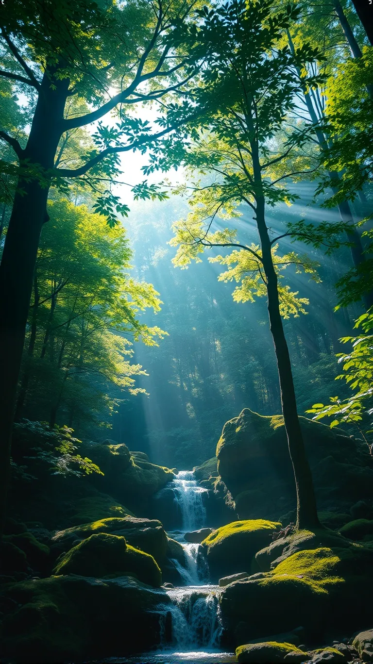A tranquil forest scene - Free AI Photo Generator - starryai