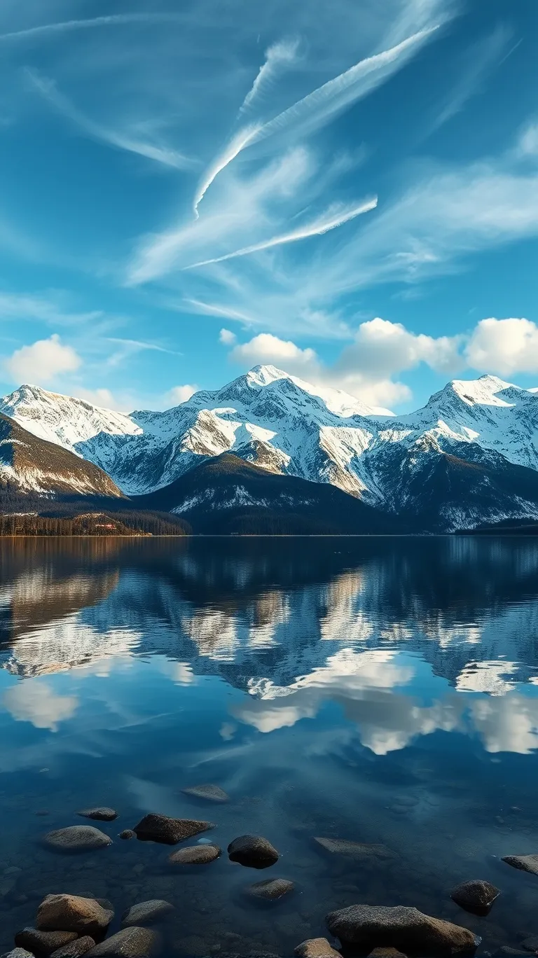 A serene mountain lake - Free AI Photo Generator - starryai