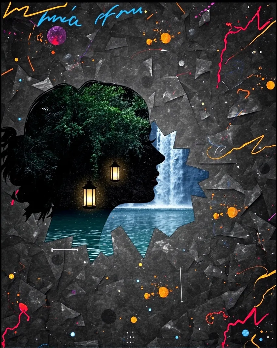 A double exposure serene peaceful - Free AI Photo Generator - starryai