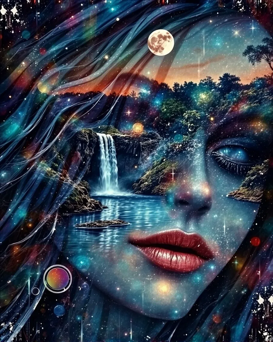 A double exposure serene peaceful - Free AI Photo Generator - starryai
