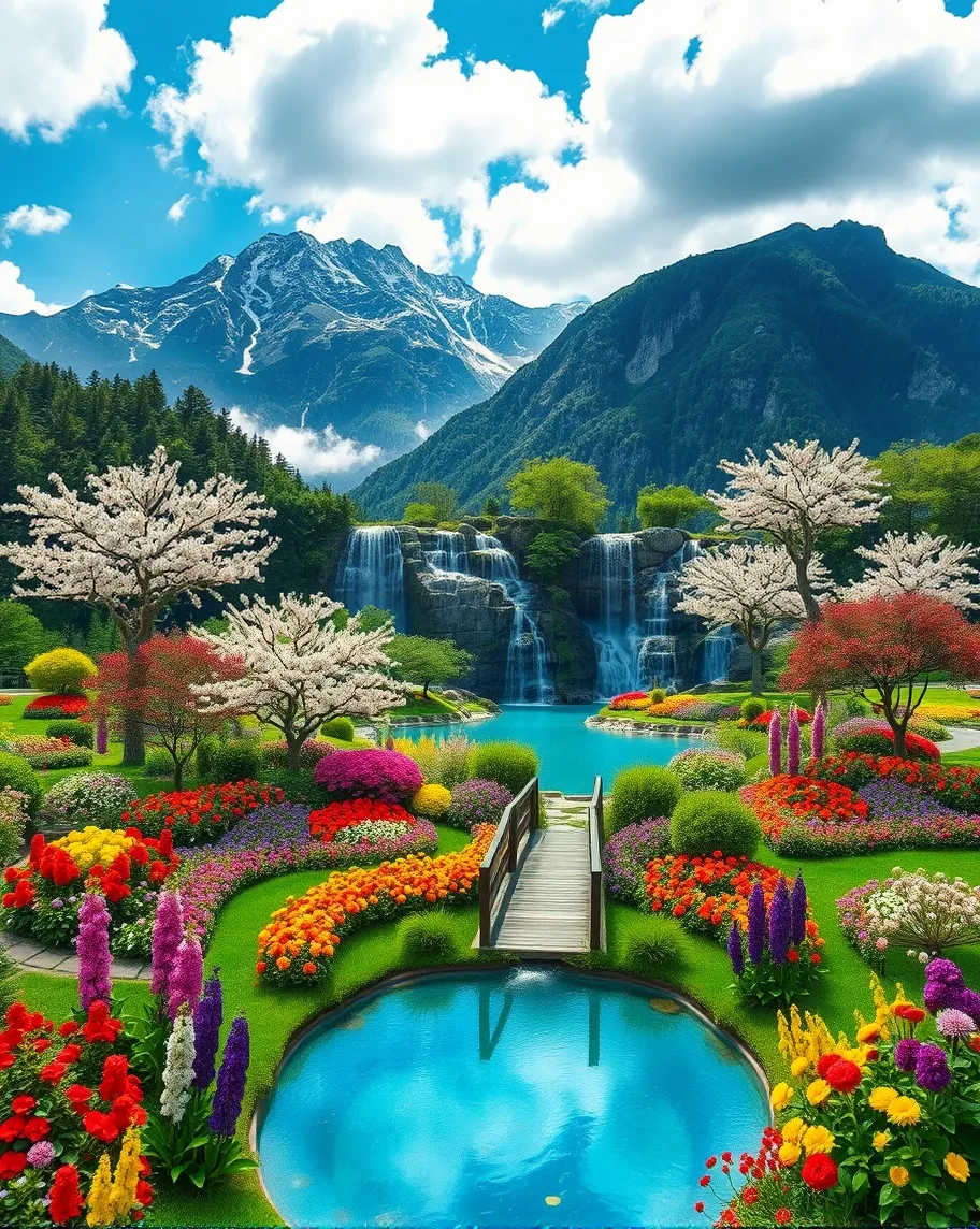 A vibrant, colorful landscape: - Free AI Photo Generator - starryai