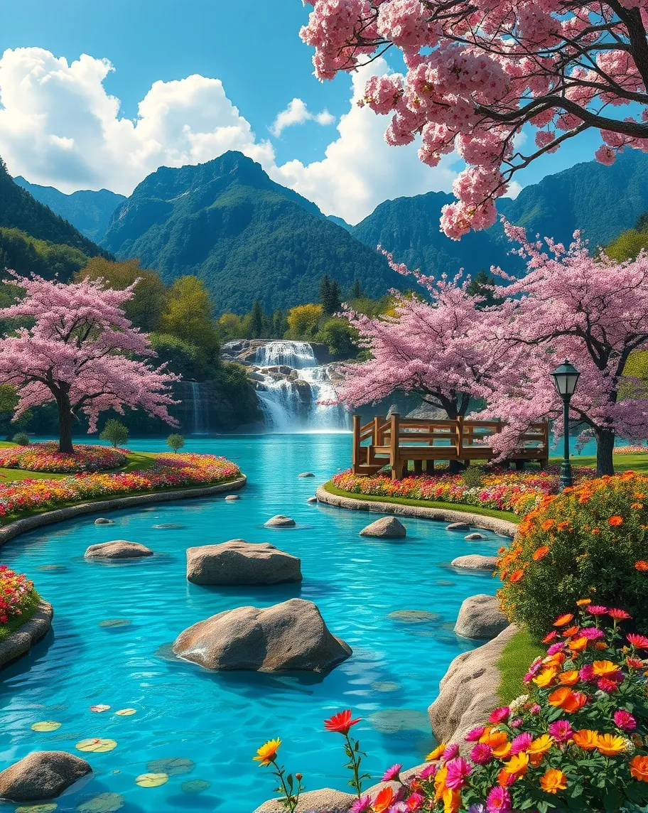 A vibrant, colorful landscape: - Free AI Photo Generator - starryai