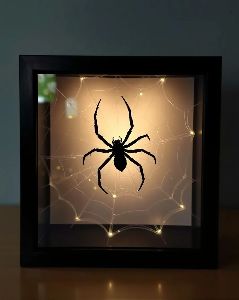 Shadow box a sillouette a spider - Free AI Photo Generator - starryai