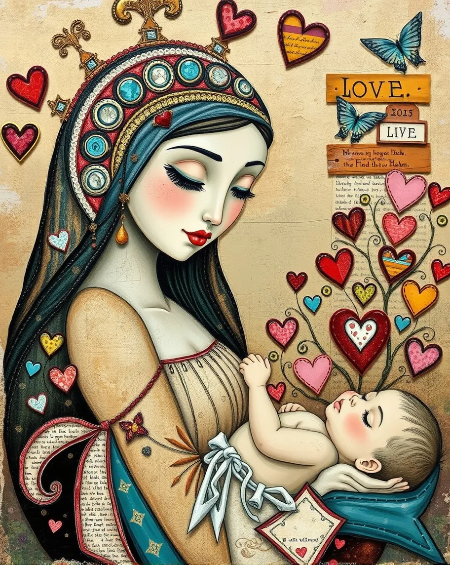 Mother goddess, mom baby, love, - Free AI Photo Generator - starryai
