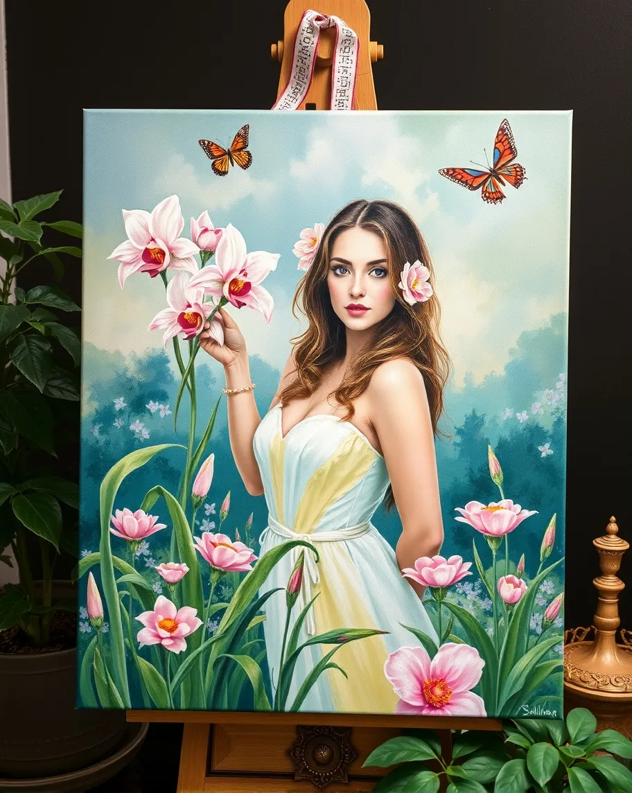 A canvas painting Brushwork a - Free AI Photo Generator - starryai
