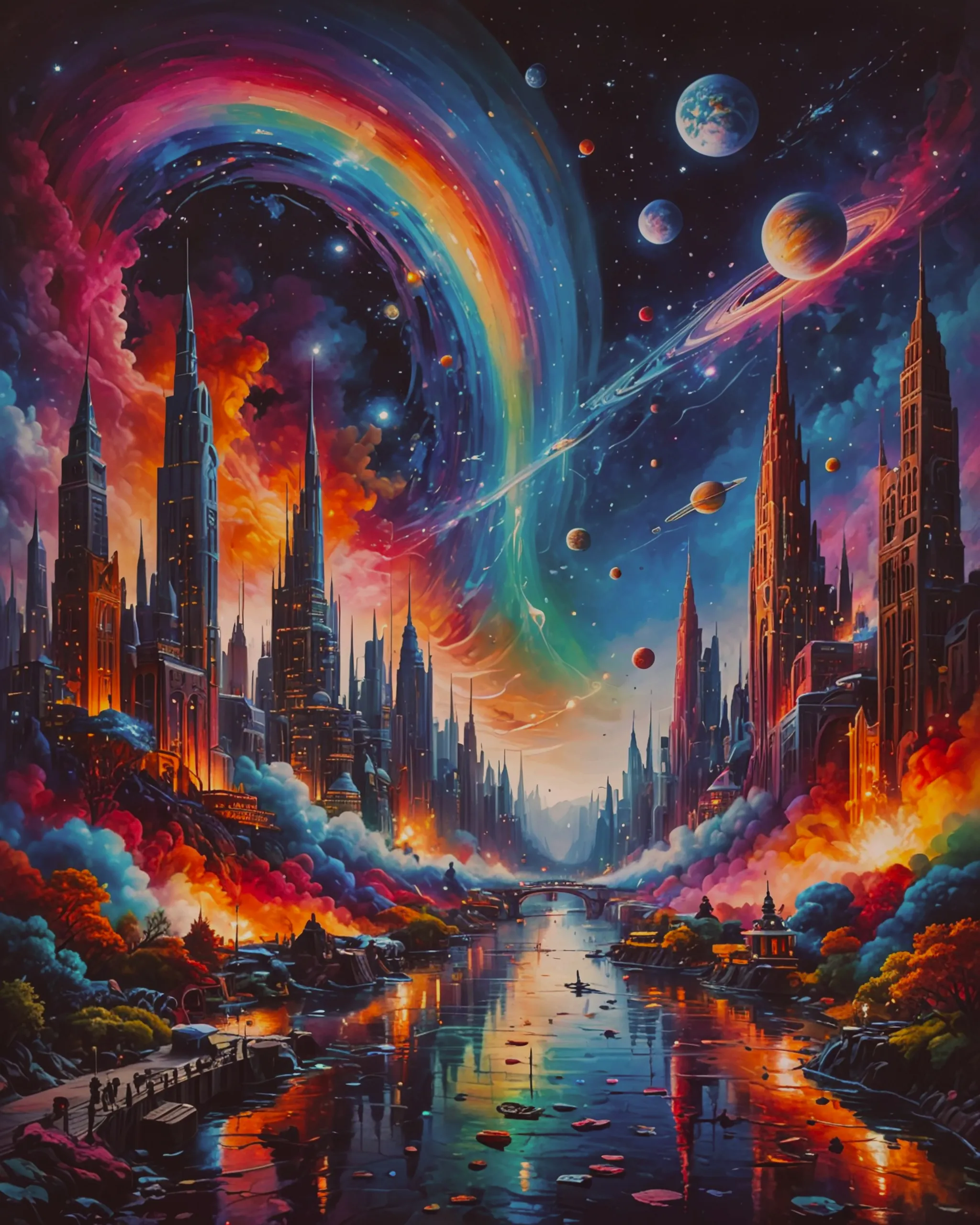 surreal symphony, rainbow - Free AI Photo Generator - starryai