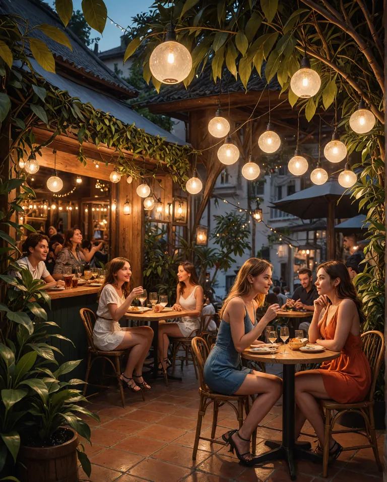 A cafe where beautiful women gather, Rendered in Cinema4D