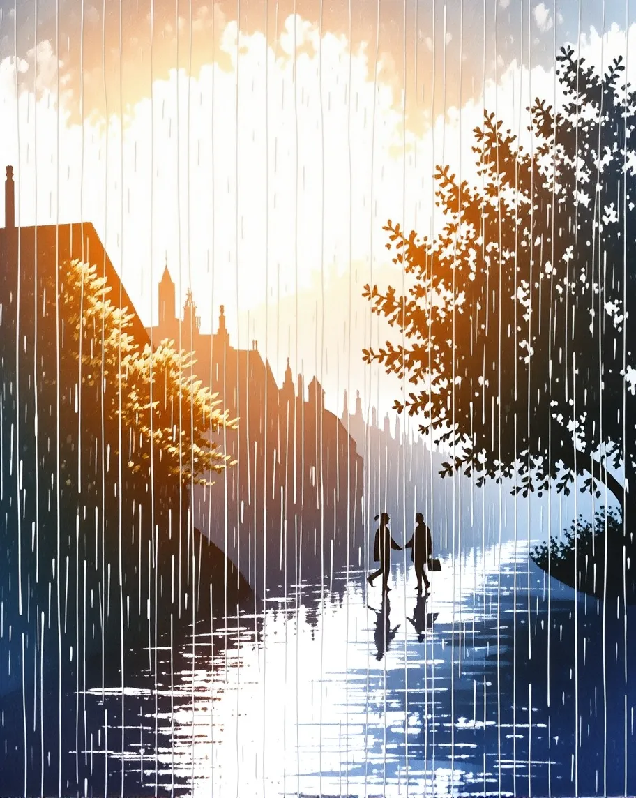 Sunshine on a rainy day - Free AI Photo Generator - starryai
